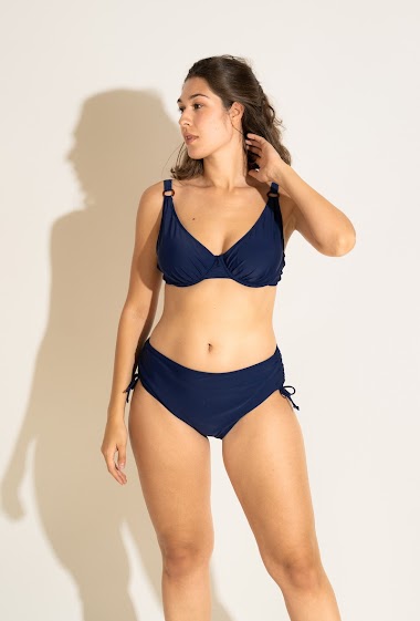 Mayorista Neufred - Solid colored plus size two-piece swimsuit