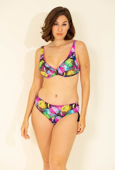 Grossiste Neufred - Maillot de bain 2 pièces grande taille - feuilles