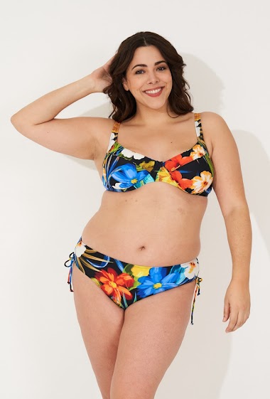 Großhändler Neufred - Large size 2-piece swimsuit - flowers