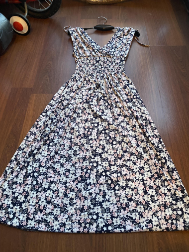 Großhändler New Lolo - Kurzes Kleid aus fließenden Stoffen mit Blumenmuster