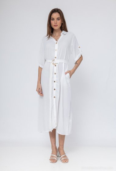 Wholesaler New Lolo - long dress with sleeve and belt