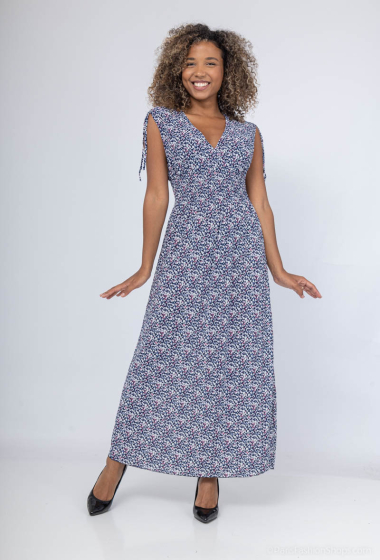 Wholesaler New Lolo - LONG FLUID DRESS WITH FLOWERS