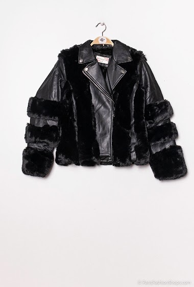 Großhändler New Lolo - Faux leather and fur jacket