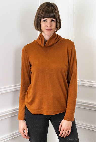Wholesalers New Sensation - Turtleneck blouse with wool and angora