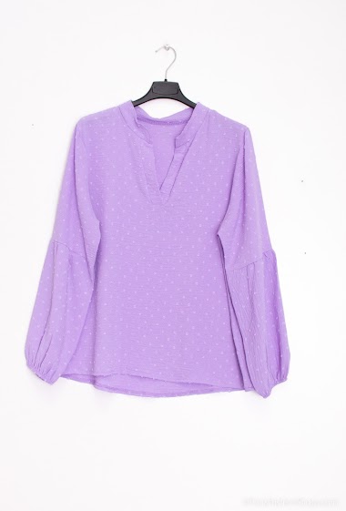 Wholesalers New Sensation - Fabric blouse in small dots