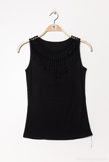 Wholesaler New Sensation - Tank top with embroidered lace
