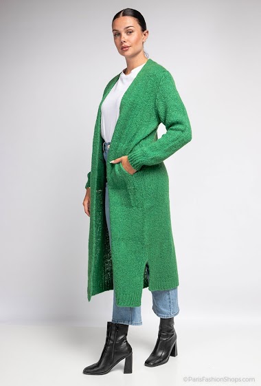Wholesalers New Sensation - Long cardigan with wool