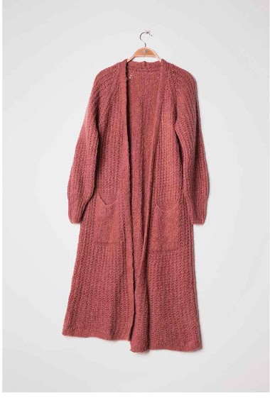 Wholesaler New Sensation - Long cardigan in mohair and wool mix