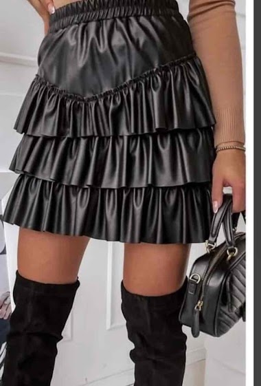 Wholesalers New Sensation - Fake leather skirt