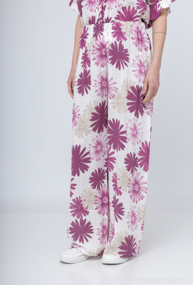 Wholesaler New Sensation - PRINTED TROUSERS WITH FLOWER