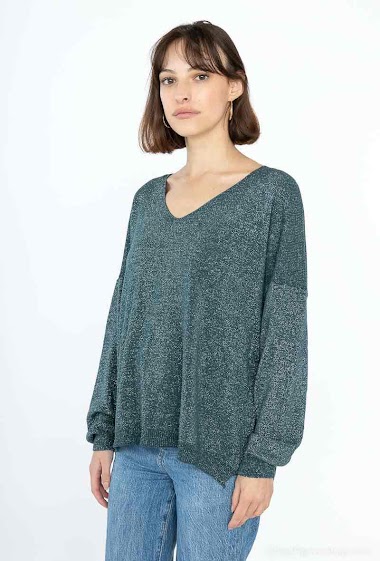 Großhändler New Sensation - Einfacher dünner Pullover