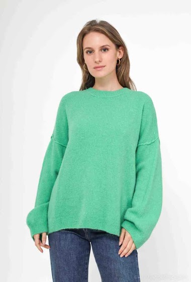 Wholesaler New Sensation - Round neck sweater in baby alpaca quality