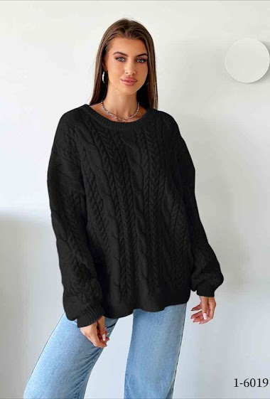 Wholesaler New Sensation - Round neck cable sweater