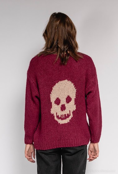 Wholesalers New Sensation - Knit sweater with skull logo