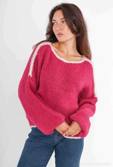 Wholesaler New Sensation - Large knit sweater with wool