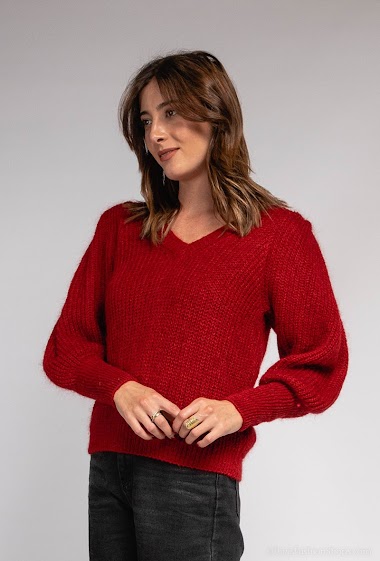 Wholesalers New Sensation - Sweater with puff sleeves