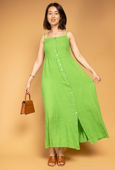 Wholesaler New Sensation - Linen buttoned dress
