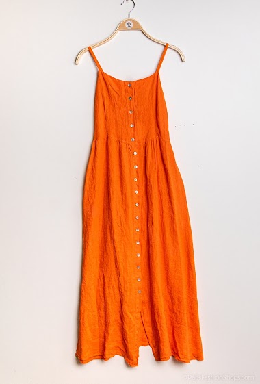 Wholesaler New Sensation - Linen buttoned dress