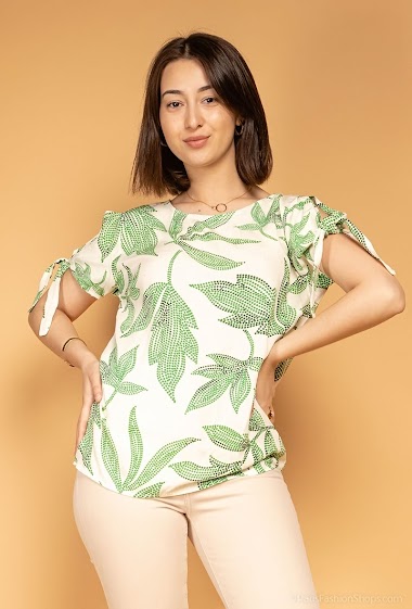 Grossiste New Sensation - T-shirt à imprimé feuilles