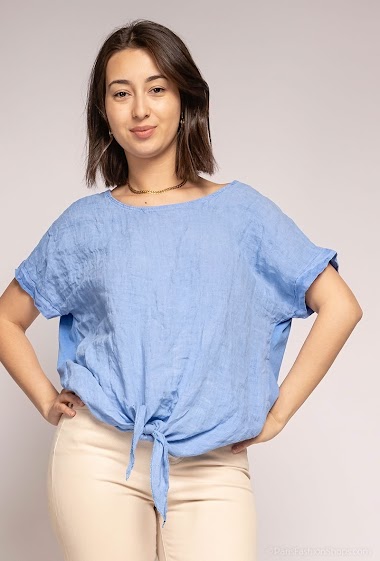 Wholesalers New Sensation - Linen knotted t-shirt