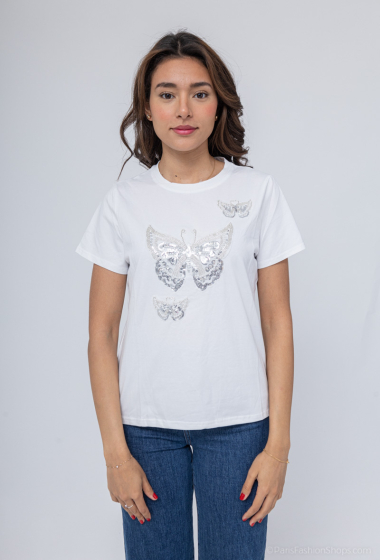 Wholesaler New Sensation - SHORT SLEEVED TOP WITH LACE