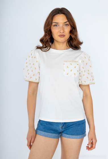 Wholesaler New Sensation - SHORT SLEEVED TOP WITH LACE