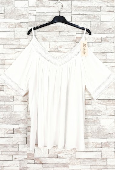 Mayorista New Sunshine - Off-the-shoulder blouse with short sleeves