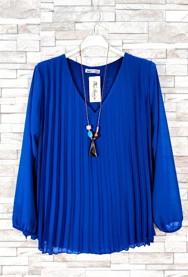Wholesaler New Sunshine - Pleated blouse with collar
