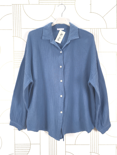 Wholesaler New Sunshine - long-sleeved cotton gauze shirt