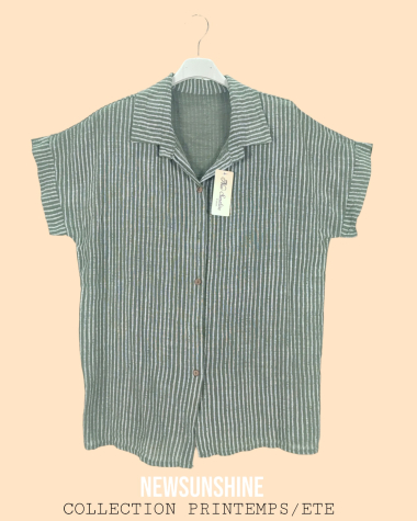 Wholesaler New Sunshine - Short-sleeved striped shirt