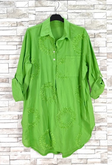 Wholesalers New Sunshine - Long embroidered blouse