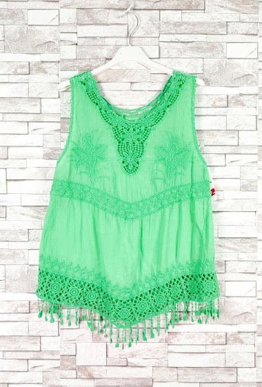 Wholesaler New Sunshine - Embroidered tank top
