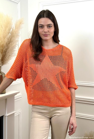 Wholesalers New Sunshine - Star crochet top