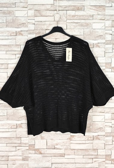 Wholesalers New Sunshine - Batwing sleeve crochet top