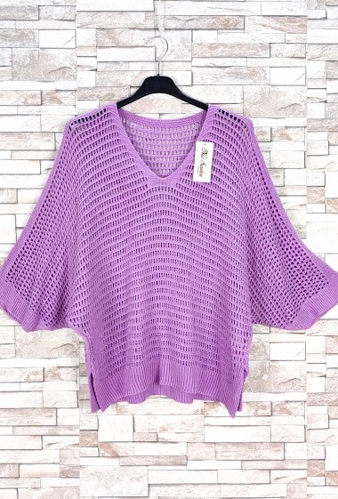 Wholesaler New Sunshine - Batwing sleeve crochet top