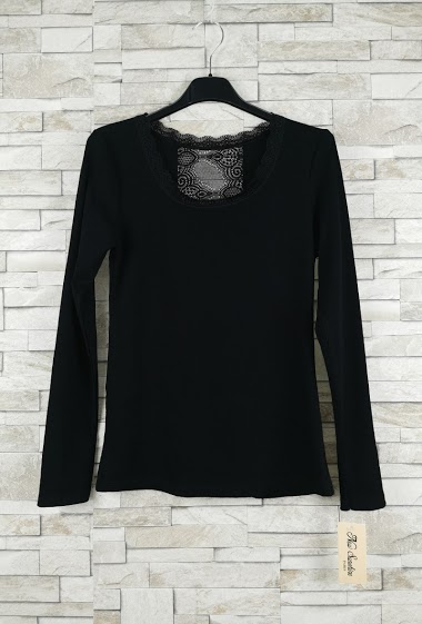 Wholesaler New Sunshine - Long-sleeved top with lace at the back