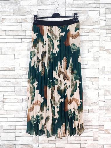 Wholesaler New Sunshine - Long printed pleated skirt