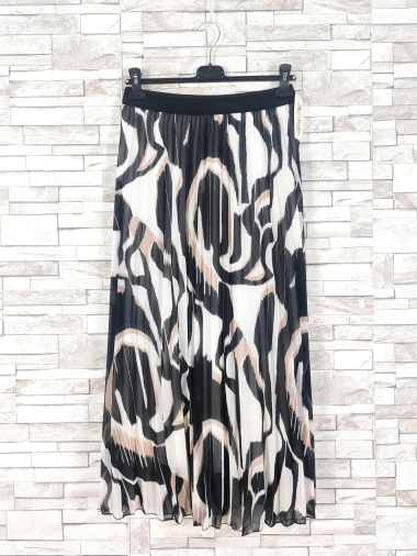 Wholesaler New Sunshine - Long printed pleated skirt