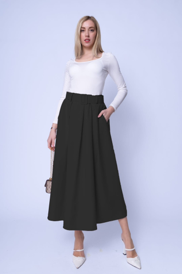 Wholesaler New Sunshine - Mid-length skirt with belt