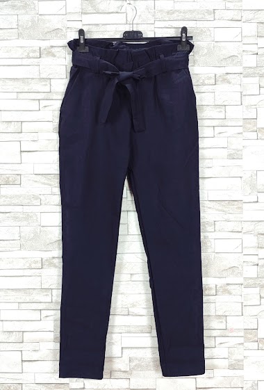 Großhändler New Sunshine - Paperbag-waist trousers with bow