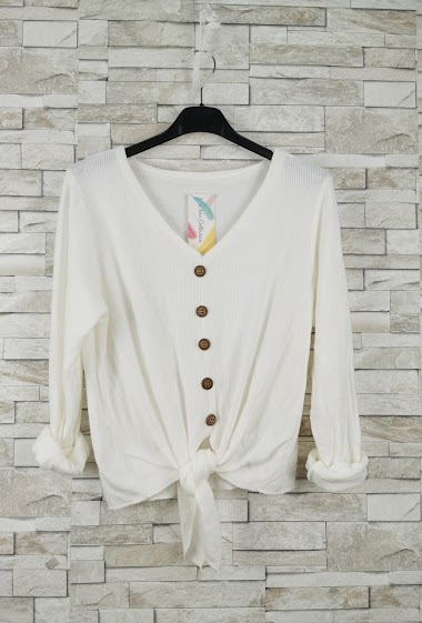 Wholesaler New Sunshine - V-neck sweater with button