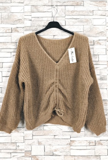 Wholesaler New Sunshine - V-neck sweater with adjustable lace