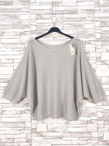 Wholesaler New Sunshine - Batwing sleeve sweater with shiny threads