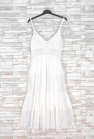 Dress with lace straps