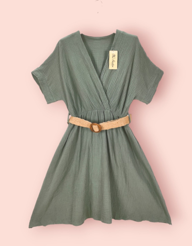 Wholesaler New Sunshine - Belted wrap dress
