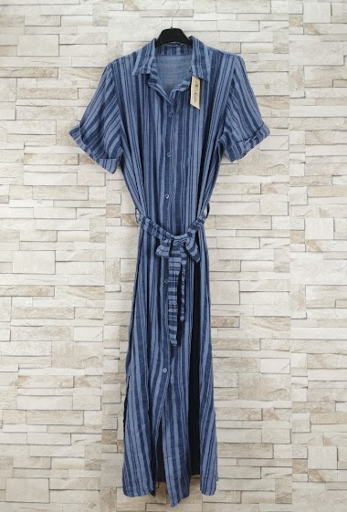 Wholesaler New Sunshine - long striped shirt dress