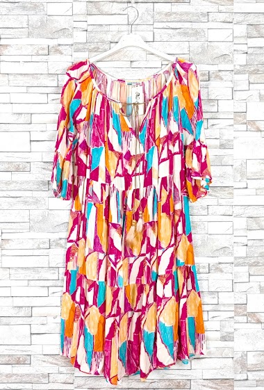 Wholesalers New Sunshine - Short-sleeved printed dress
