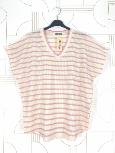 Wholesaler New Sunshine - Shiny striped T-shirt