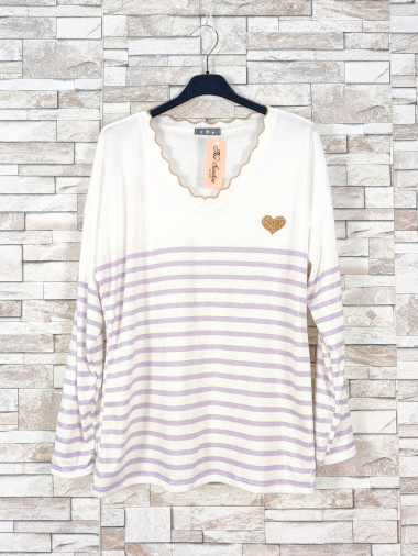 Wholesaler New Sunshine - Long-sleeved striped T-shirt