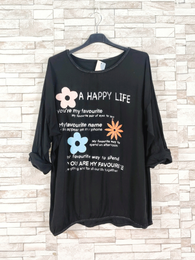 Grossiste New Sunshine - T-shirt oversize manches longues